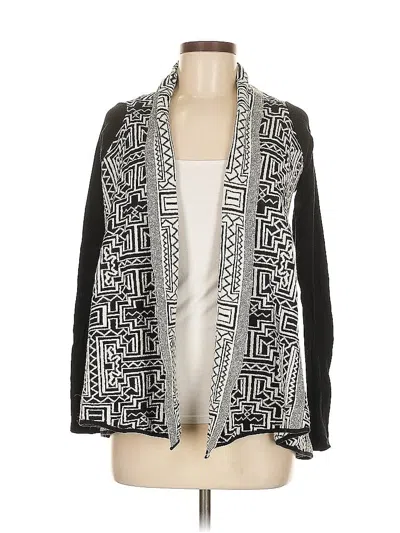 Pre-owned Field Flower Cardigan Sweater In Black