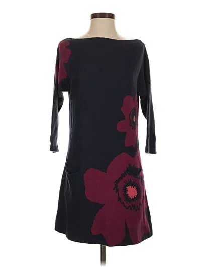 Pre-owned Field Flower Cardigan Sweater In Burgundy