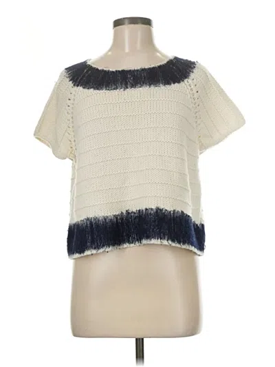 Pre-owned Field Flower Cardigan Sweater In White