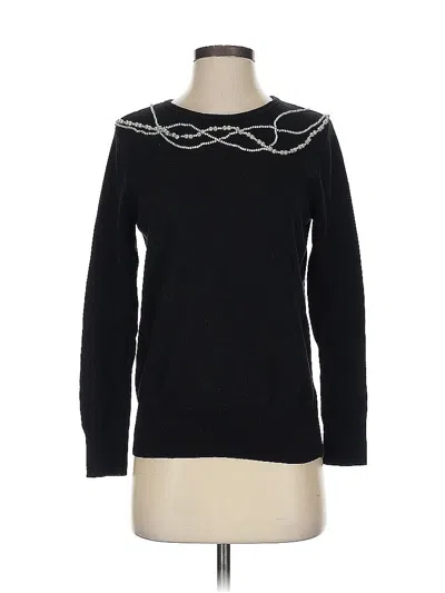 Pre-owned Field Flower Pullover Sweater In Black