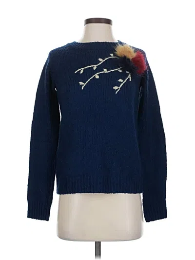 Pre-owned Field Flower Pullover Sweater In Blue