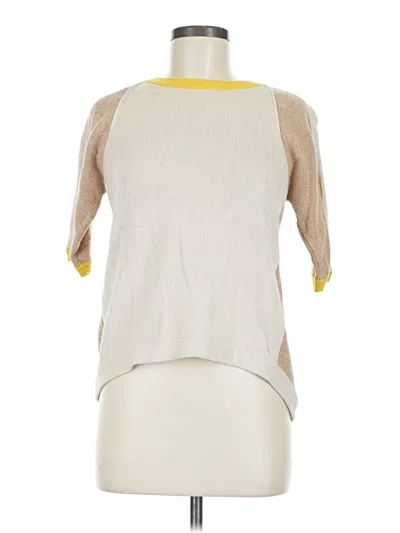 Pre-owned Field Flower Pullover Sweater In White