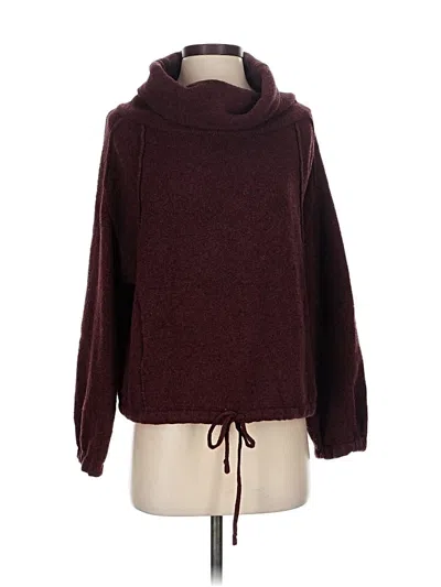 Pre-owned Field Flower Turtleneck Sweater In Burgundy