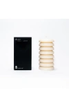 Field Kit Woody Pillar Candle In White