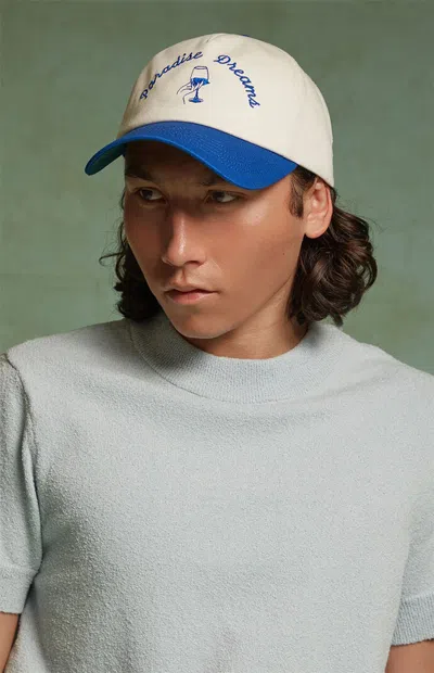 Field Of Study By Pacsun Paradise Dreams Snapback Hat In White/blue In Multi