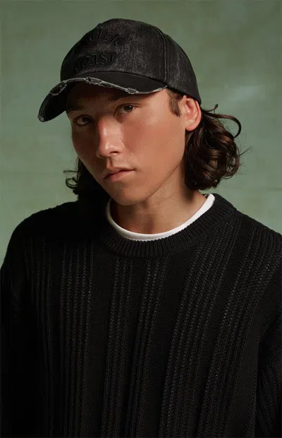 Field Of Study By Pacsun Ripped Pacific Coast Snapback Hat In Black In Green