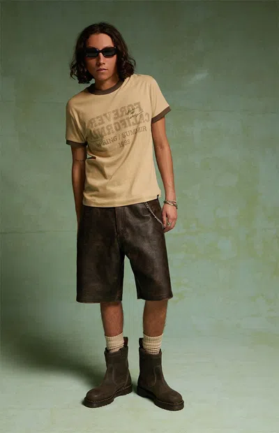 Field Of Study Men's By Pacsun Forever Ringer T-shirt In Tan In Brown