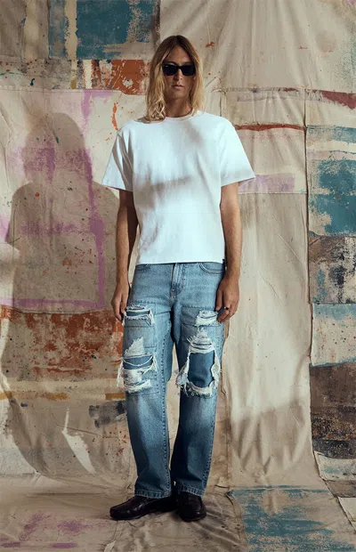 Field Of Study Men's By Pacsun Logan Relaxed Straight Jeans Light Blue In Medium Indigo