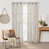 Fieldcrest Arden Soft Paisley Print Grommet Top Sheer Single Curtain Panel In White