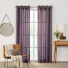 Fieldcrest Arden Solid Cotton Grommet Top Sheer Single Curtain Panel In Purple