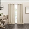 Fieldcrest Catalina Grommet Top Light-filtering Single Curtain Panel In Brown