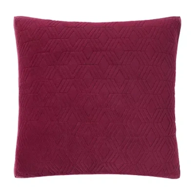 Fieldcrest Diamond Velvet Euro Sham In Red