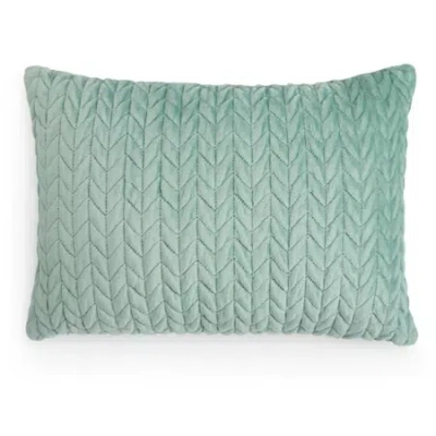 Fieldcrest Faux Mink Lumbar Pillow In Green