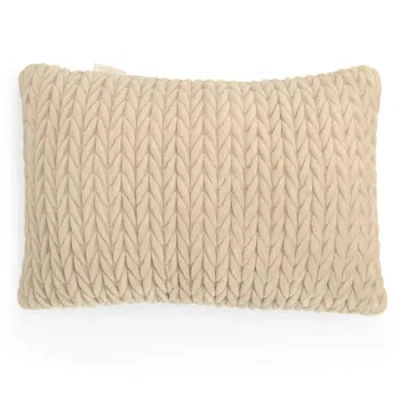 Fieldcrest Faux Mink Lumbar Pillow In White