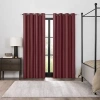 Fieldcrest Heritage Classic Stripe Grommet Top Energy Saving 100% Blackout Single Curtain Panel In Red