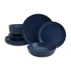 Fieldcrest Legacy Denim 12-pc. Stoneware Dinnerware Set In Blue