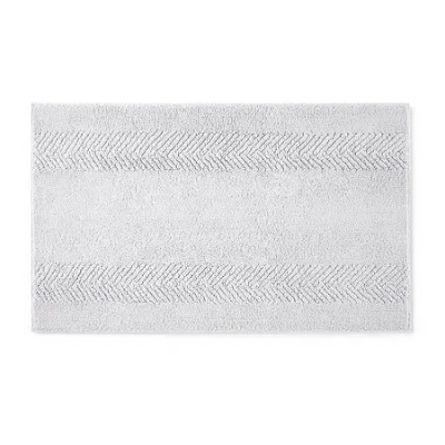 Fieldcrest Luxury Cotton Bath Rug In Gray