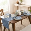Fieldcrest Window Pane Table Runner In Blue