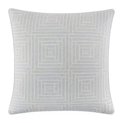 Fieldcrest Woven Geo Square Throw Pillow In Gray