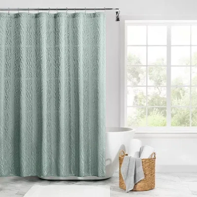 Fieldcrest Zebra Shower Curtain In Green