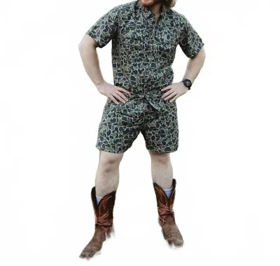 Fieldstone Backwoods Performance Short In Green Camo In Multi