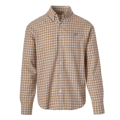 Fieldstone Boys Button Down Shirt In Brown Harvester
