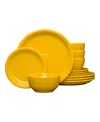 Fiesta Bistro Coupe 12-piece Dinnerware Set, Service For 4 In Daffodil