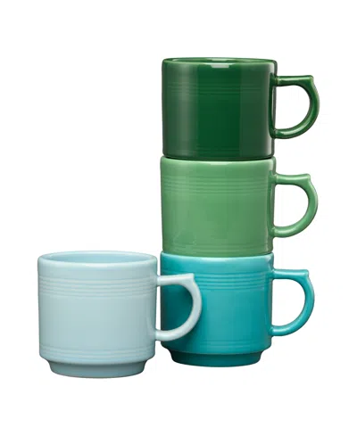 Fiesta Aegean 16 Oz. Stackable Mugs, Set Of 4
