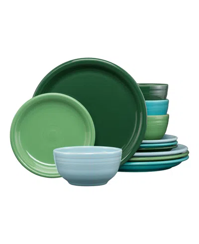 Fiesta Aegean Bistro Coupe 12 Pc. Dinnerware Set, Service For 4 In Aegean Mixed Colors