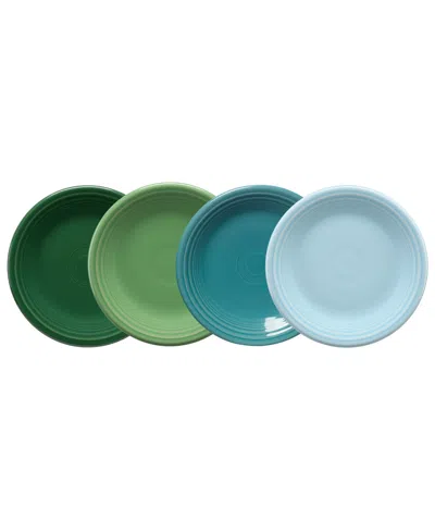 Fiesta Aegean Classic Rim Salad Plates, Set Of 4 In Multi