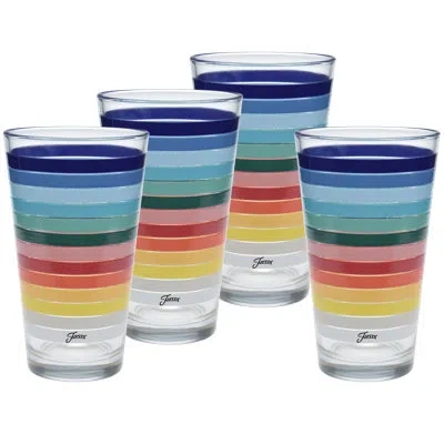 Fiesta All Colors Stripes 16-ounce Cooler Glass In Multi