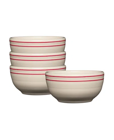 Fiesta Americana Bistro Coupe Cereal Bowls, Set Of 4, Service For 4 In Neutral