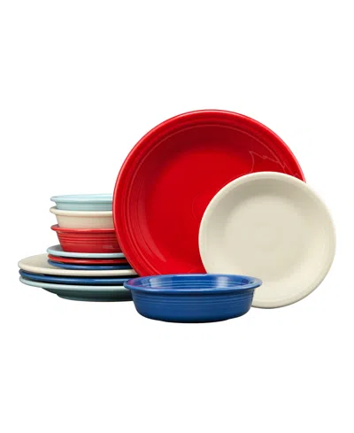 Fiesta Americana Classic Rim 12-pc. Starter Dinnerware Set, Service For 4 In Multi
