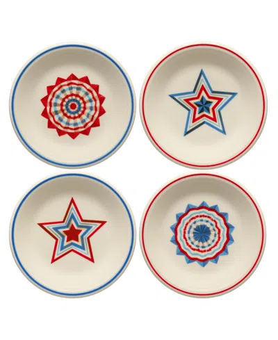 Fiesta Americana Classic Rim Salad Plates, Set Of 4, Service For 4 In Multi