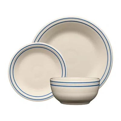 Fiesta Americana Lapis Band Classic Bistro 3-pc. Ceramic Dinnerware Set In White