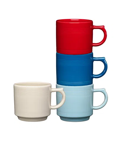 Fiesta Americana Stackable Mugs, Set Of 4, Service For 4 In Multi