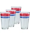 Fiesta Americana Tapered Cooler Glasses, Set Of 4 In Multi