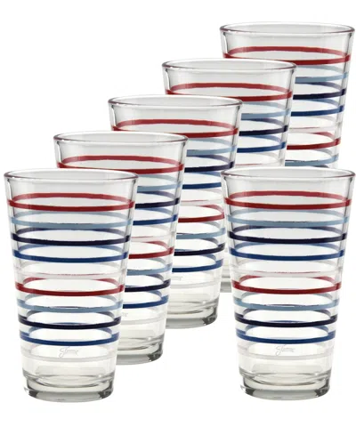 Fiesta Americana Tapered Cooler Glasses, Set Of 6 In Multi
