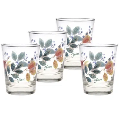 Fiesta Autumn Fields 15-ounce Tapered Dof Glass Set Of 4 In Multi