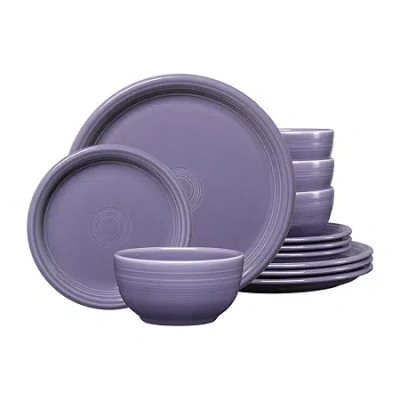 Fiesta Bistro 12-pc. Ceramic Dinnerware Set In Purple