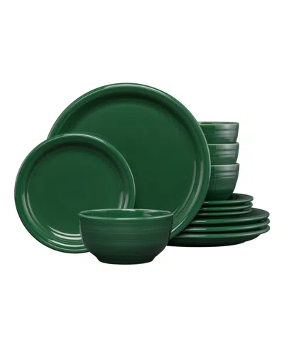 Fiesta Bistro Coupe 12-piece Dinnerware Set, Service For 4 In Jade