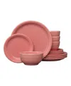 Fiesta Bistro Coupe 12-piece Dinnerware Set, Service For 4 In Peony
