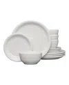 Fiesta Bistro Coupe 12-piece Dinnerware Set, Service For 4 In White