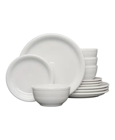 Fiesta Bistro Coupe 12-piece Dinnerware Set, Service For 4 In White