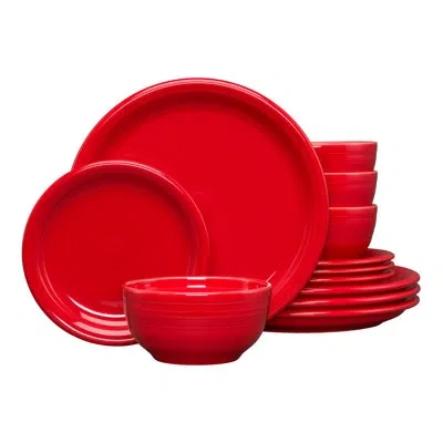 Fiesta Bistro Coupe 12-piece Dinnerware Set, Service For 4 In Scarlet
