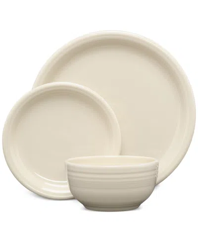 Fiesta Bistro Coupe 3-piece Place Setting, Service For 1 In Neutral
