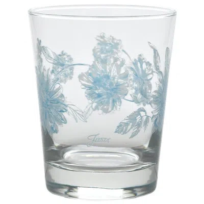Fiesta Botanical Floral 15-ounce Dof Double Old Fashioned Glass In Blue
