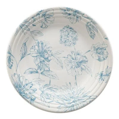 Fiesta Botanical Floral Classic Rim 9 Inch Luncheon Plate In White