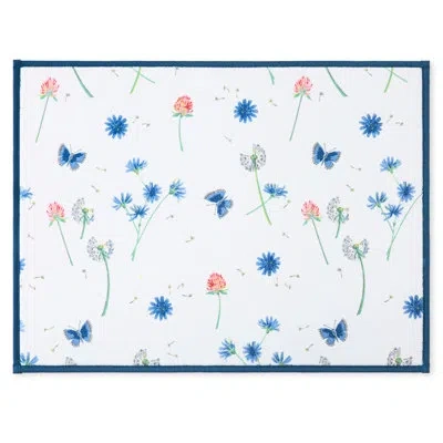 Fiesta Breezy Floral Dish Drying Mat, Twilight Blue, 16"x22"