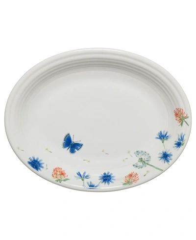 Fiesta Breezy Floral Oval Platter In Multi Color Design With  Colors